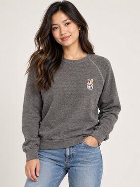 Yoki's Garden USC Trojans Fight On Gray Raglan Crewneck Sweatshirt Size Small